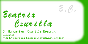 beatrix csurilla business card